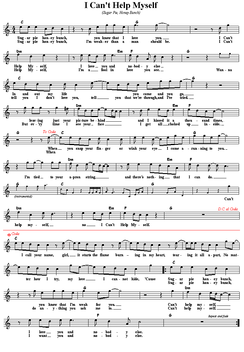 I Can't Help Myself (Sugar Pie Honey Bunch)